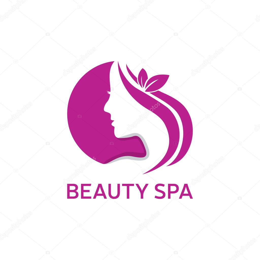 Simple and creative beauty skin care logo design vector