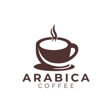 Kahve, kafe logosu tasarım şablonu