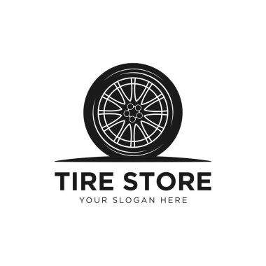 Lastik Dükkanı Logosu Tasarımı - Lastik İşletme Markası, Tekerlek Logosu ikonları, Lastik ikonları, Araba Lastiği Simgeleri