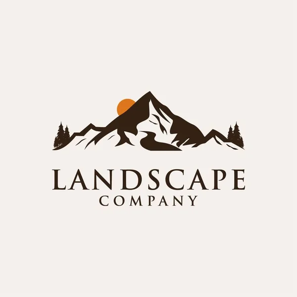 Mountain Logo Für Abenteuer Und Outdoor Logodesign — Stockfoto