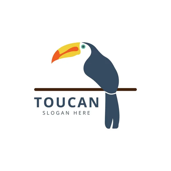 Mascotte Oiseau Toucan Logo Design Logo Vectoriel Icône Tête Animal — Image vectorielle