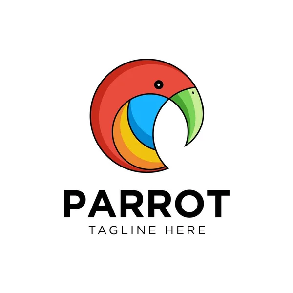 Papagei Logo Design Vektor Symbol — Stockvektor