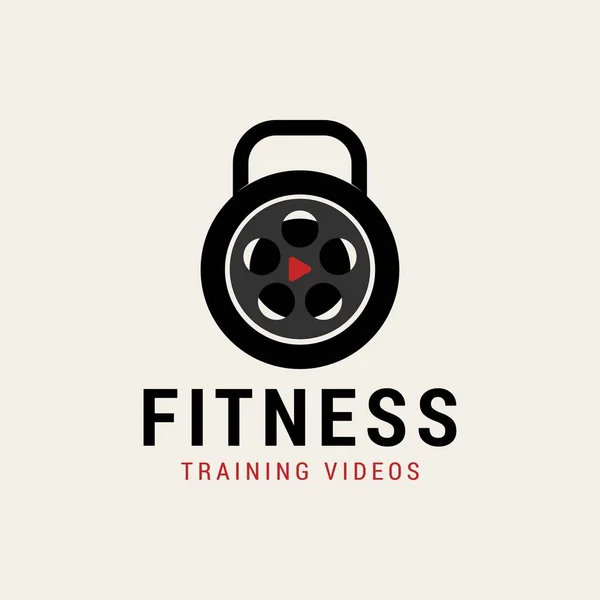 Fitness Films Studio Movie Video Cinema Cinematography Film Production标志设计矢量图标 — 图库矢量图片