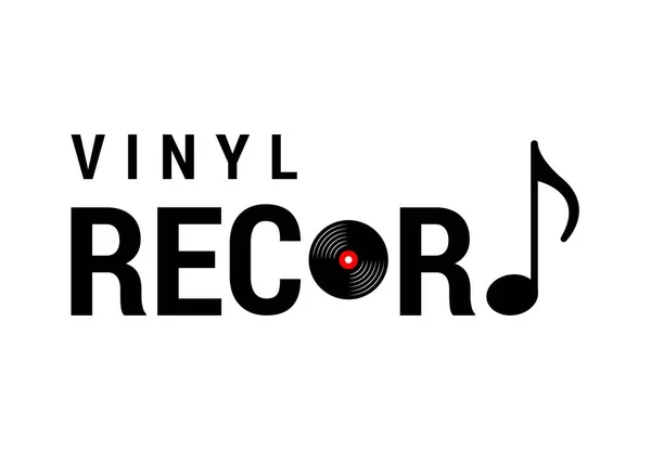 Levél Vinyl Record Text Word Betűtípus Type Typography Vinyl Record — Stock Vector