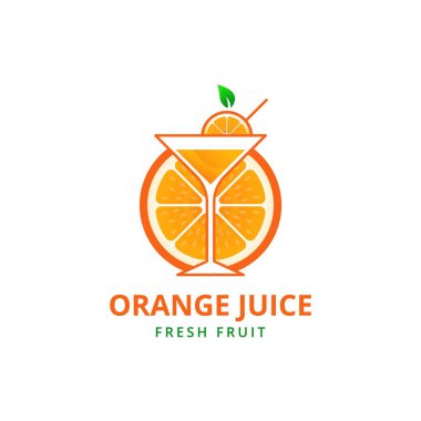 portakal suyu logo vektör şablonu tasarımı