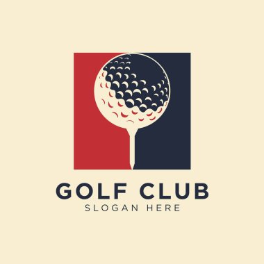 Golf topu logo tasarım vektörü