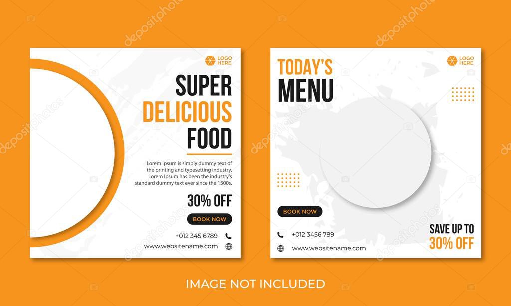 food social media post design template 