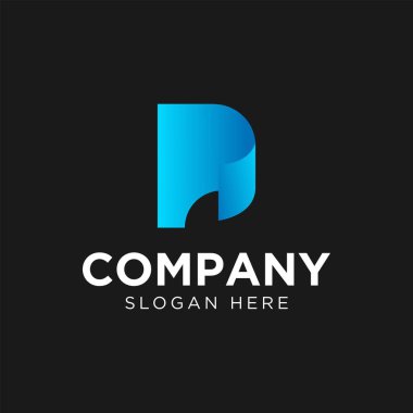 Kağıt logo tasarımı ile Basit Baş harf P