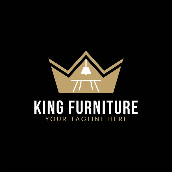 Šablona Designu Loga King Furniture — Stockový vektor