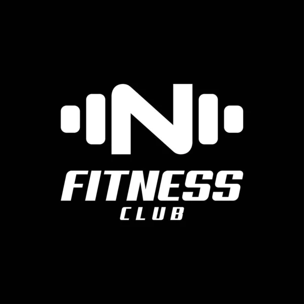 Písmeno Logo Činkou Fitness Gym Logo Fitness Vektorové Logo Design — Stockový vektor