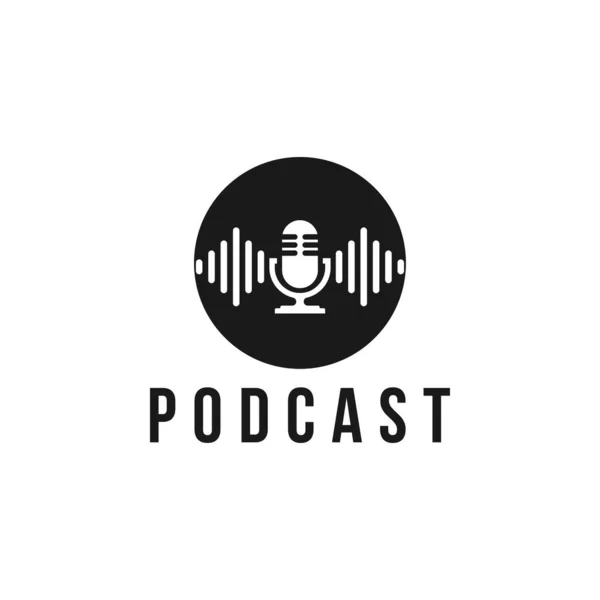 Podcast Radio Logo Symbol Vektorillustration — Stockvektor