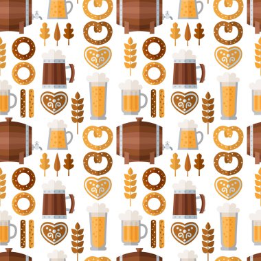 Oktoberfest düz tarzı desen