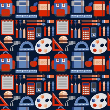 okul konulu kesintisiz vektör desen