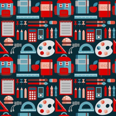 okul konulu kesintisiz vektör desen