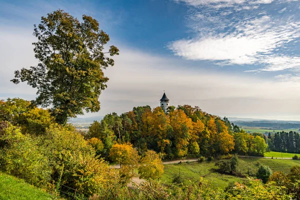 Fantastisk Höst Vandring Längs Aachtobel Till Hohenbodman Utsiktstorn Nära Bodensjön — Stockfoto