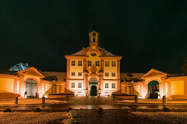 Merveilleuse Ambiance Noël Avec Éclairage Coloré Château Altshausen Haute Souabe — Photo