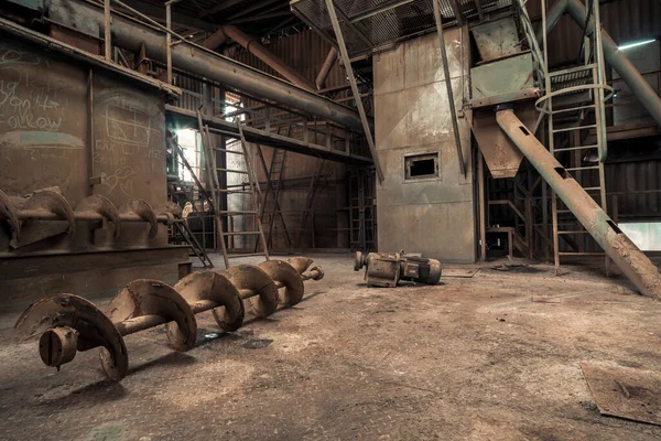 Espeluznante Área Abandonada Industria Con Descomposición Natural Llamado Lugar Perdido — Foto de Stock