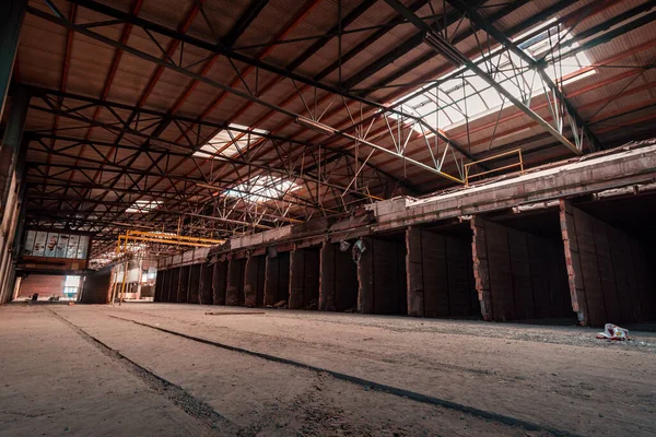 Creepy abandoned industry area with natural decay so-called lost place a decayed factory hall