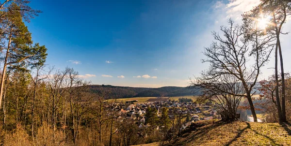 Jarní Túra Údolí Dunaje Sigmaringen Gutenstein — Stock fotografie