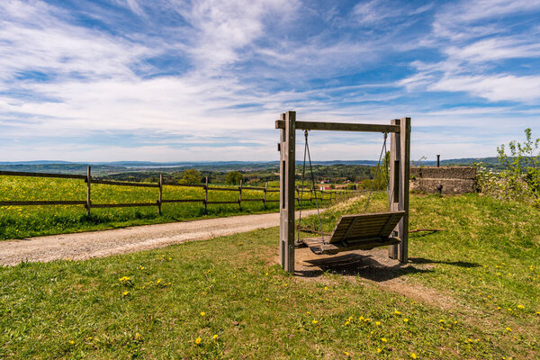 Fantastic views on the premium hiking trail on Gehrenberg near Markdorf on Lake Constance