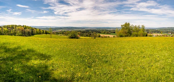 Markdorf yakınlarındaki Gehrenberg 'de Constance Gölü' ndeki yürüyüş parkurunun muhteşem manzarası.