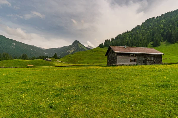 Beautiful Circular Hiking Trail Schoenenbach Vorarlberg Austria — Stock Photo, Image