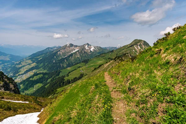 Bela Caminhada Montanha Blasenka Seewaldsee Perto Damuels Faschina Vorarlberg Áustria — Fotografia de Stock
