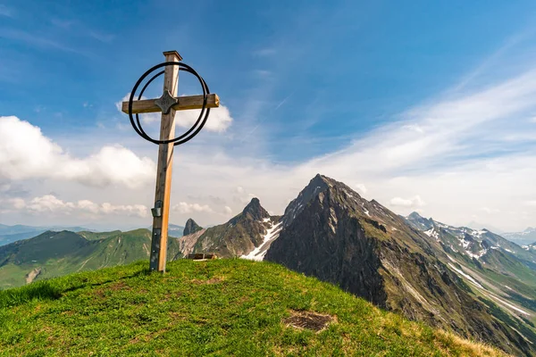 Hermosa Caminata Montaña Blasenka Seewaldsee Cerca Damuels Faschina Vorarlberg Austria — Foto de Stock