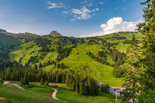 Krásná Horská Túra Damuels Podél Hřebene Hochblanken Vorarlbergu Rakousko — Stock fotografie