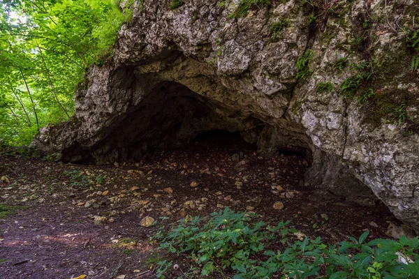 Spannende Höhlenwanderung Rund Veringenstadt Naturpark Obere Donau — Stockfoto