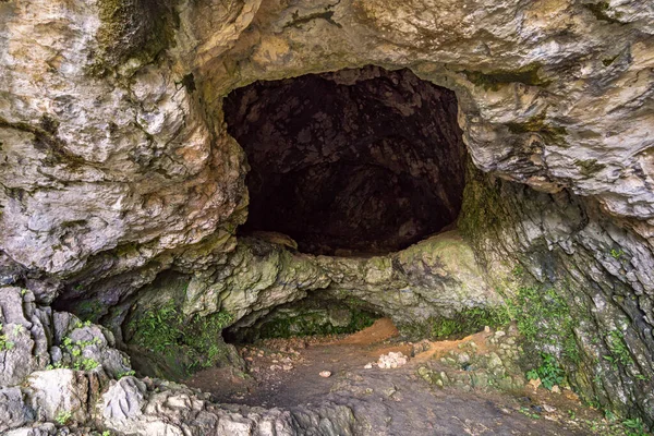 Emocionante Caminata Por Las Cuevas Alrededor Veringenstadt Parque Natural Del — Foto de Stock