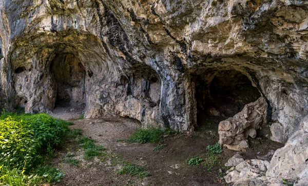 Spannende Höhlenwanderung Rund Veringenstadt Naturpark Obere Donau — Stockfoto