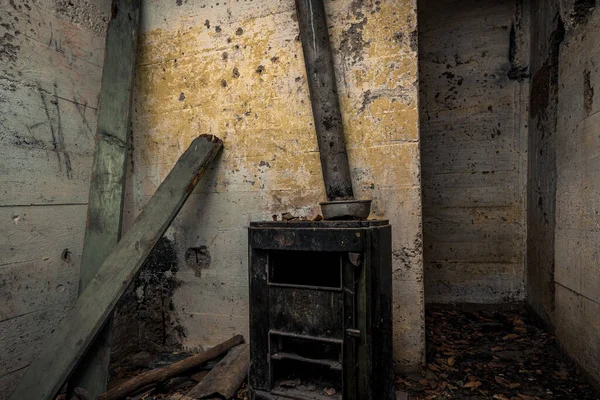 Vieux Petit Bunker Seconde Guerre Mondiale Près Une Usine Dans — Photo