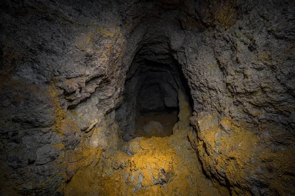 An old abandoned mining facility an ore mine tunnel system underground