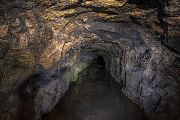 Old Abandoned Mining Facility Ore Mine Tunnel System Underground — Stock Photo, Image