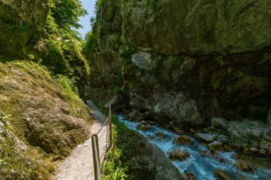 Bereketli Tolmin Vadisi 'ndeki çağlayan suların yanında sakin bir yürüyüş yolu esiyor. Slovenya' nın nefes kesici Triglav Milli Parkı manzarası arasında barış ve macera çağrıştırıyor.
