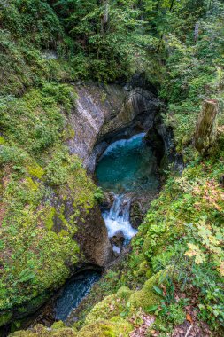 Avusturya 'nın el değmemiş Gadental Vadisi' ndeki zümrüt yeşilliği boyunca çağlayan sakin bir şelale, yumuşak dağ ışığı altında barış ve doğal mucizeyi çağrıştırıyor.