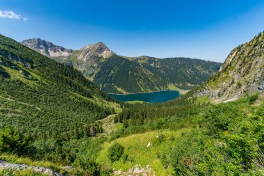 Zümrüt ormanları ve engebeli tepeler arasında uzanan sakin bir alp gölü bu nefes kesici Tannheimer Vadisi yürüyüş sahnesinde huzur ve macerayı çağrıştırıyor.