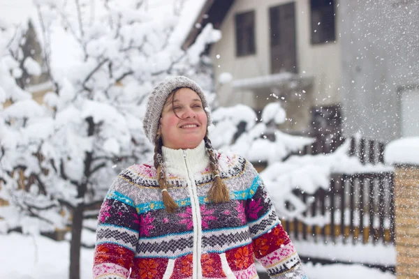 Bola de nieve Lucha — Foto de Stock