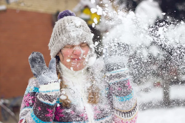 Snöboll kämpar Royaltyfria Stockbilder