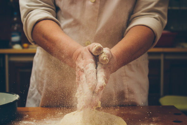 Making bread, retro styled imagery