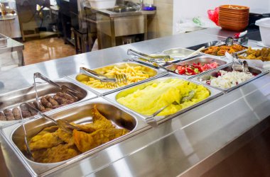 Gıda Bar taze yemek ve salata ile
