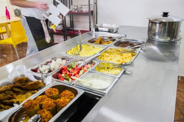 Gıda Bar taze yemek ve salata ile