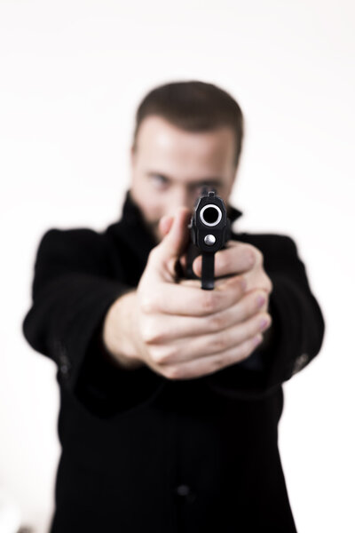 Gunmen aiming to the camera.