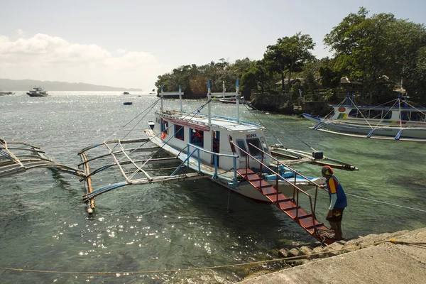 Transporte de barco na ilha de Boracay — Fotografia de Stock