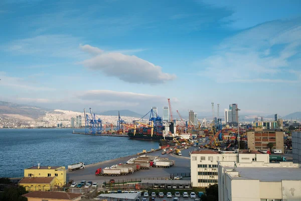 Izmir Türkei September 2020 Blick Über Den Hafen Von Izmir — Stockfoto