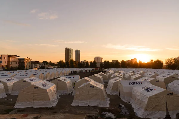 土耳其伊兹密尔 2020年11月2日2020年10月30日地震后建立的帐篷城市 — 图库照片