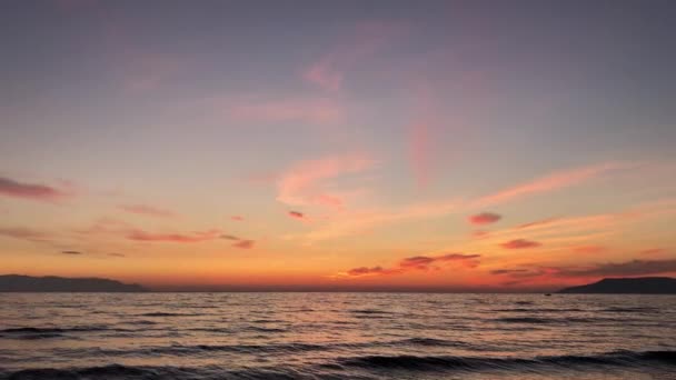 Кадри Морського Ландшафту Пляж Селкук Памукак Під Час Заходу Сонця — стокове відео