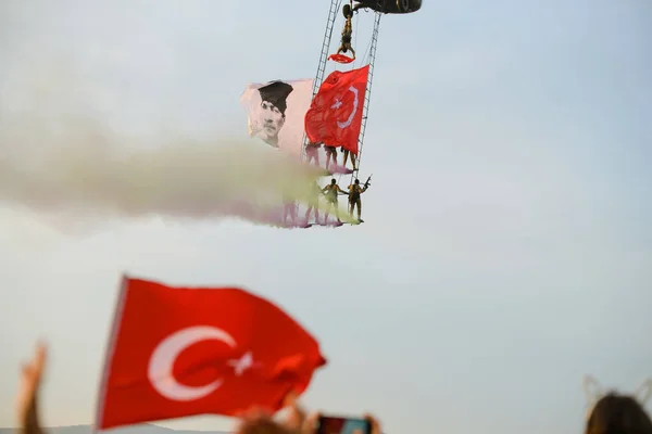 Izmir Törökország Szeptember 2021 Török Atak Rendőrségi Helikopter Rendőrségi Különleges — Stock Fotó
