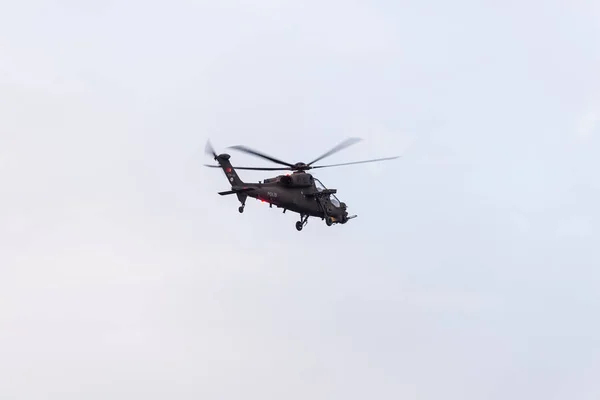 Izmir Turkey September 2021 Police Atak Helicopter Demonstrating Sky Liberty — Stock Photo, Image